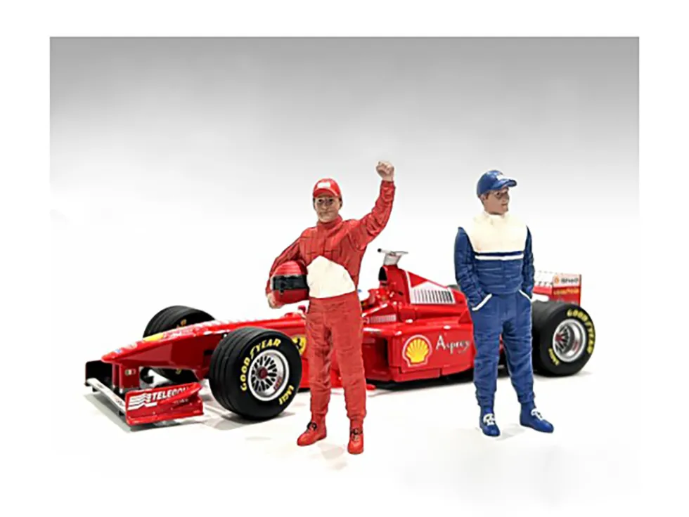 Racing Legends 90's Figures A and B Set of 2 for 1/18 Scale Models American Diorama 76355-76356