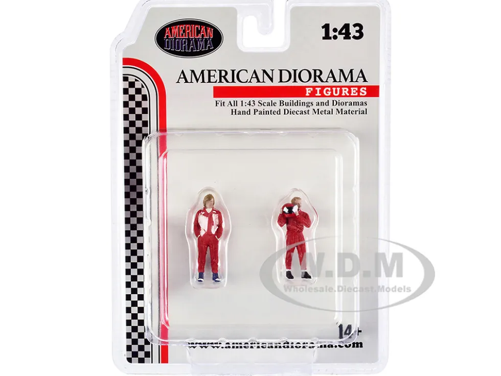 Racing Legends 70's Set 2 Diecast Figures 1/43 Scale Models American Diorama 76449