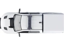 2019 RAM 1500 Laramie Crew Cab Pickup Truck with Truck Bed Camper White 