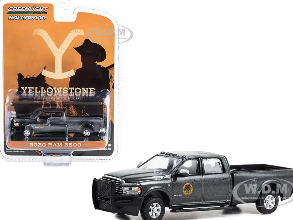 2020 Ram 2500 Pickup Truck Dark Gray Metallic Montana Livestock Association Yellowstone 2018 Current TV Series Hollywood Series Release 39 1/64 Diecast Model Car Greenlight 44990F