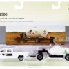 RAM 2500 Pickup Truck Farm Service White Anhydrous Ammonia Tanks Chassis Set 2 pieces 1/64 Diecast Models ERTL TOMY 16380