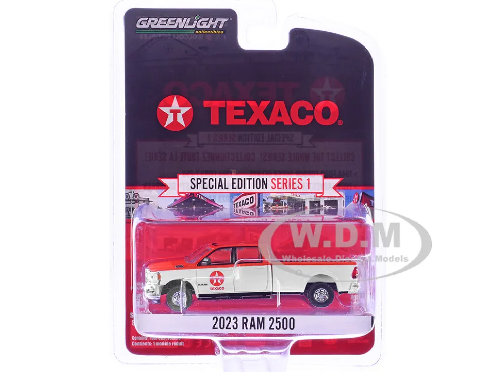 2023 Ram 2500 Pickup Truck "Texaco" Orange and White "Texaco Special Edition" Series 1 1/64 Diecast Model Car by Greenlight