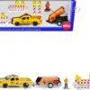 Ram 1500 Pickup Truck Yellow with Compressor Trailer and Worker Figure with Accessories Set 1/50 Diecast Models Siku 3505