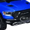2019 RAM Rebel 1500 Crew Cab Pickup Truck Blue Metallic American Classics Series 1/24 1/27 Diecast Model Car Motormax 79358BL