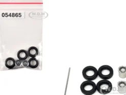 Rear Low Profile Wheelset Chrome 1/87 (HO) Plastic Model by Promotex