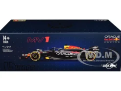 Red Bull Racing RB20 #1 Max Verstappen "Oracle" Winner Formula One F1 Championship "Drivers' Champion" (2024) with Display Case 1/24 Diecast Model Car by Bburago