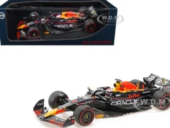 Red Bull Racing RB19 #1 Max Verstappen "Oracle" 2nd Place F1 Formula One Sprint Race "Qatar GP" (2023) with Driver Limited Edition to 480 pieces Worldwide 1/18 Diecast Model Car by Minichamps