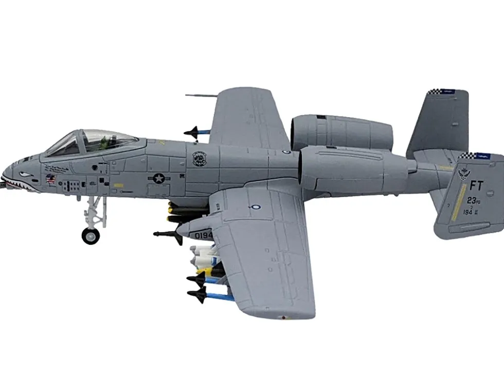 Republic A-10C Thunderbolt II Attack Aircraft "Flying Tigers, 23rd Fighter Group, 23rd Wing" (2003) United States Air Force 1/100 Diecast Model Airplane