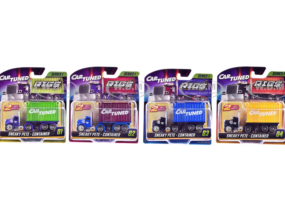 Rigs Container Case Series 1 Set of 4 Pieces Diecast Model Cars by CarTuned