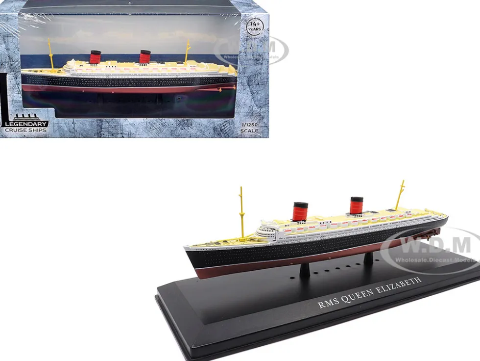 RMS Queen Elizabeth Passenger Ship 1/1250 Diecast Model by Legendary Cruise Ships