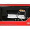 Road Maintenance Trailer White with Striped Top 1/87 (HO) Plastic Model by Promotex