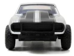 Roman's Chevrolet Camaro Z/28 Silver Black Stripes Fast & Furious 7 2015 Movie 1/32 Diecast Model Car Jada 97186