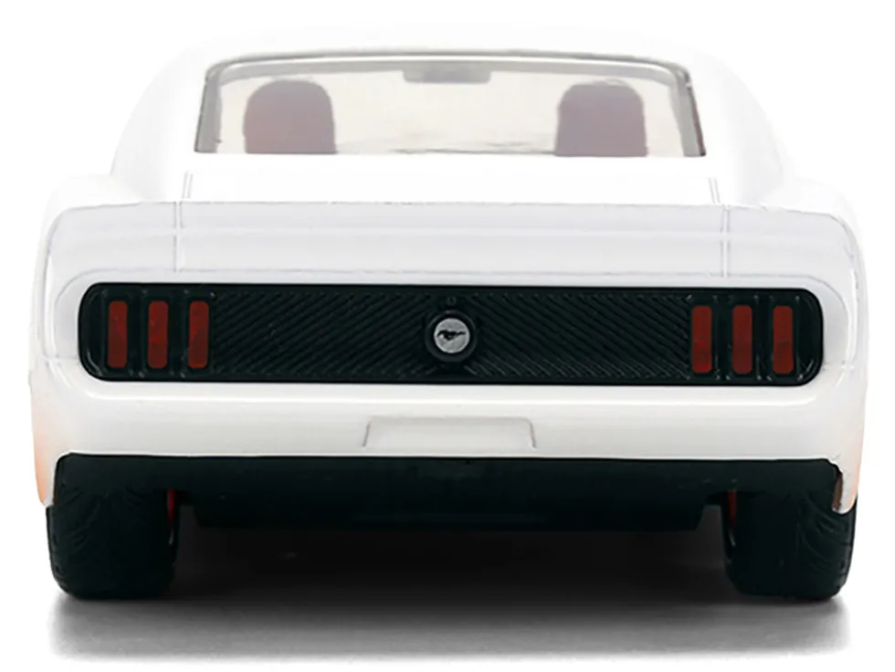 Roman's Ford Mustang White with Black Stripes and Red Interior (Dirty Version) "Fast & Furious" Movie "Fast & Furious 25th Anniversary" Series 1/32 Diecast Model Car by Jada
