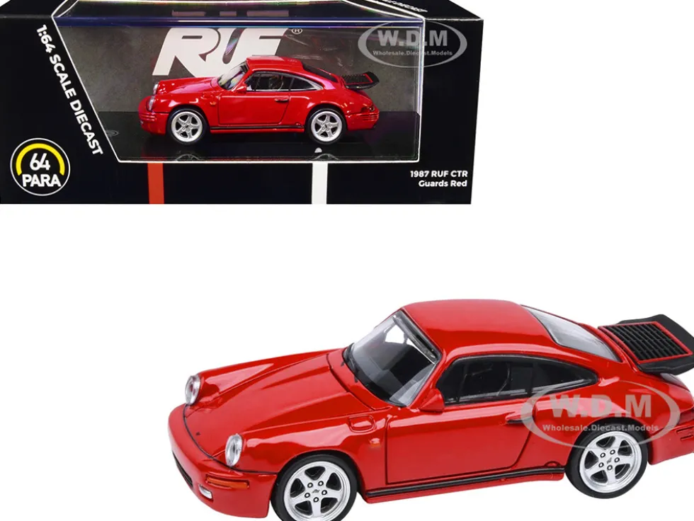 1987 RUF CTR Guards Red 1/64 Diecast Model Car Paragon Models PA-55294