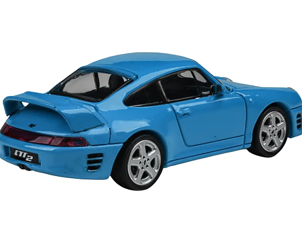 1995 RUF CTR2 Mexico Blue 1/64 Diecast Model Car by Paragon Models
