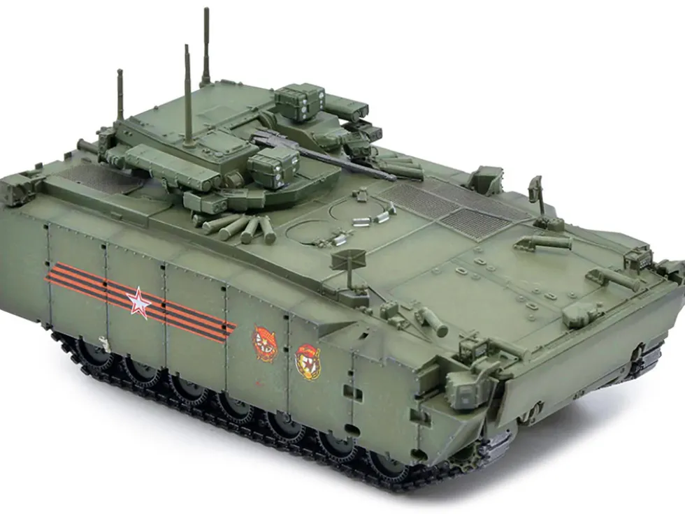 Russian Object 695 Kurganets 25 Infantry Fighting Vehicle with Four Kornet EM Guided Missiles Moscow Victory Day Parade 1/72 Diecast Model Panzerkampf 12205PA