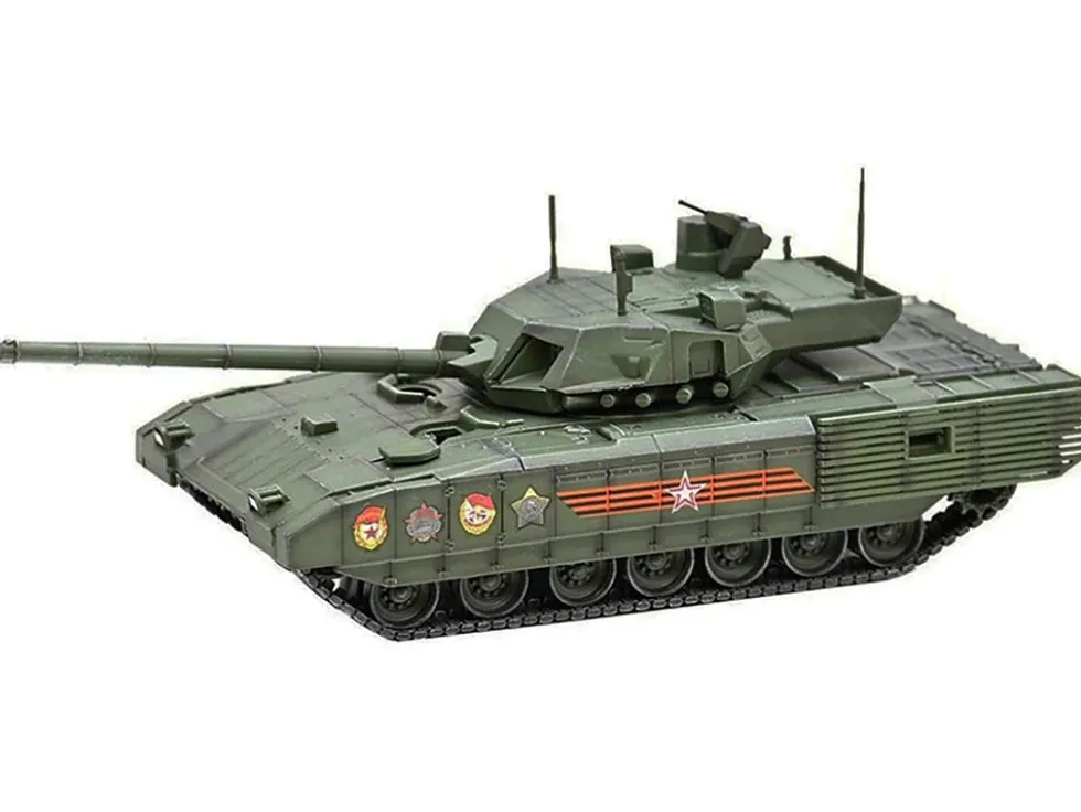 Russian T14 Armata MBT Main Battle Tank Green Camouflage Armor Premium Series 1/72 Diecast Model Panzerkampf 12166PE