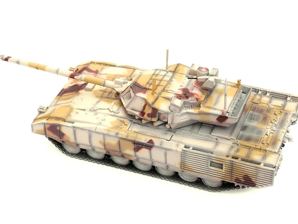 Russian T14 Armata MBT Main Battle Tank Multi Desert Camouflage Armor Premium Series 1/72 Diecast Model Panzerkampf 12166PB