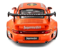 2020 RWB Bodykit #7 "Jagermeister" Orange with Graphics 1/18 Diecast Model Car by Solido