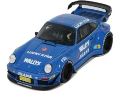RWB Bodykit "OSHO Arrow" Blue 1/18 Model Car by GT Spirit