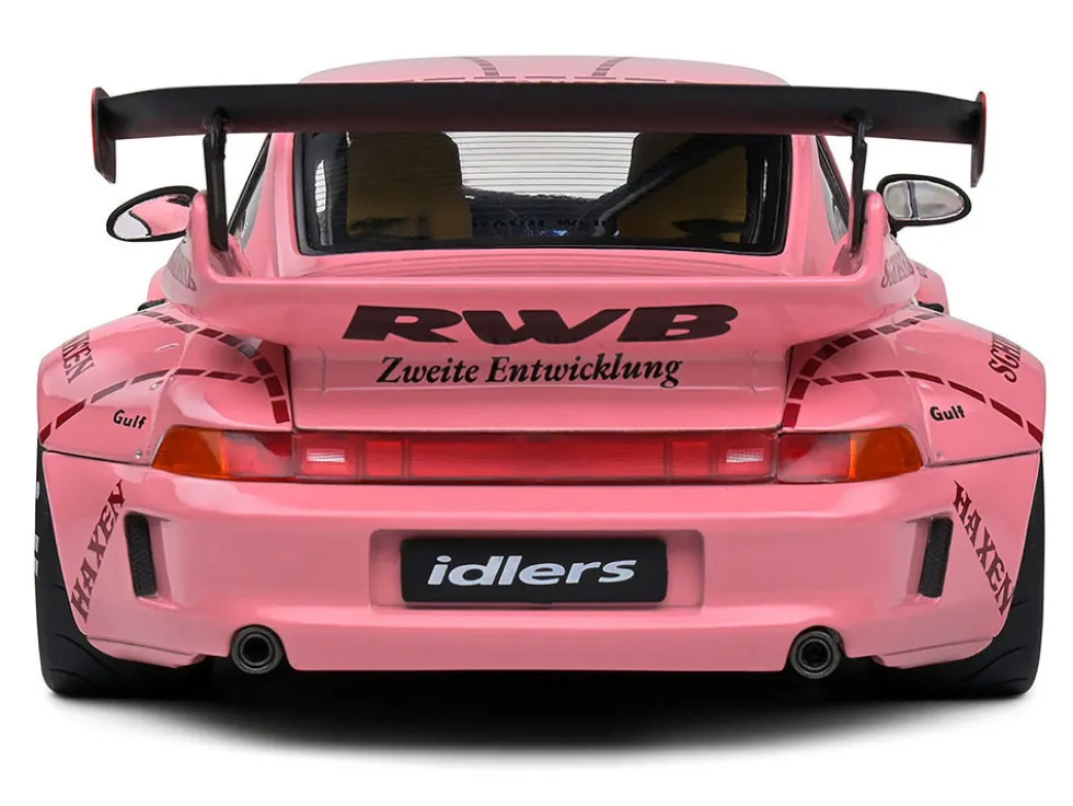 2020 RWB Bodykit #23 "Pink Pig" Pink with Graphics 1/18 Diecast Model Car by Solido