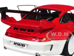 2020 RWB Bodykit "Porco Rosso" Red and White 1/18 Diecast Model Car by Solido
