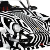 2022 RWB Bodykit #13 "The Zebra" Black and White Striped 1/18 Diecast Model Car by Solido