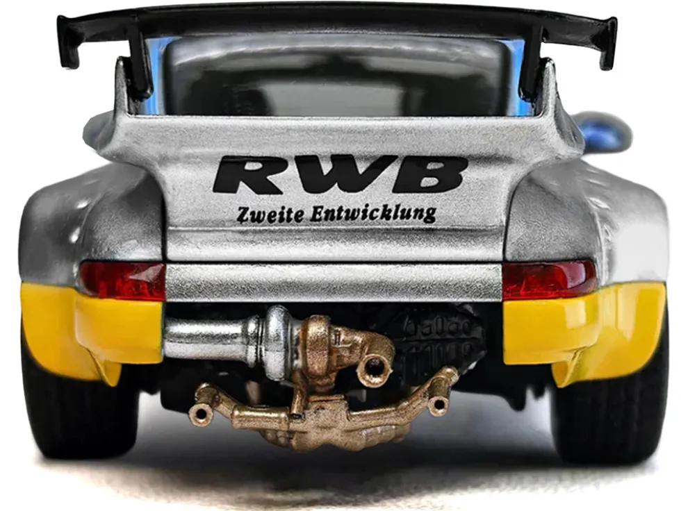 RWB 964 #7 "Ichiban Boshi - Martini Racing" Silver Metallic with Stripes 1/64 Diecast Model Car by Model Model