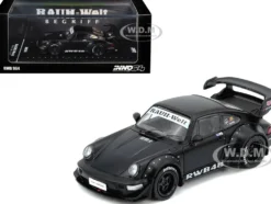 RWB 964 Matt Black 1/64 Diecast Model Car by Inno Models