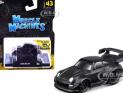 RWB 993 911 Matt Black 1/64 Diecast Model Car by Muscle Machines