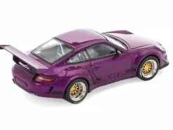RWB 997 Purple Metallic with Black Stripes 1/64 Diecast Model Car by Pop Race