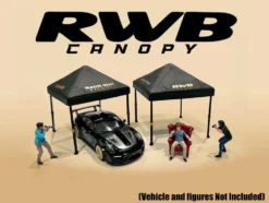 RWB (RAUH-Welt BEGRIFF) Canopy 2 Piece Set Black Limited Edition for 1/64 Scale Models by American Diorama