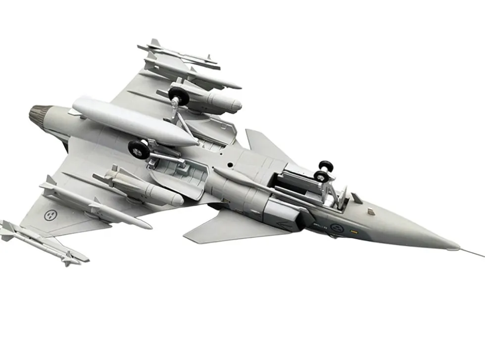 Saab JAS 39A Gripen Fighter Aircraft "17 Wing, 60th Anniversary Livery, Ronneby Air Show" (2004) Swedish Air Force 1/72 Diecast Model Airplane by Aviation 72