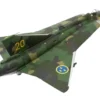 Saab J35J Draken Fighter Aircraft "Splinter Camouflage Scheme, F 18 Sodertorn Wing" (1972) Swedish Air Force 1/72 Diecast Model Airplane by Aviation 72