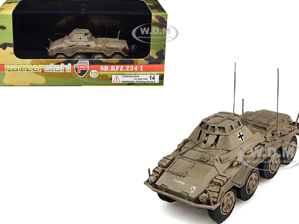 Sd.Kfz. 234/1 Armored Vehicle "6th Panzer Division, Czechoslovakia" (1945) German Army 1/72 Diecast Model by Panzerstahl