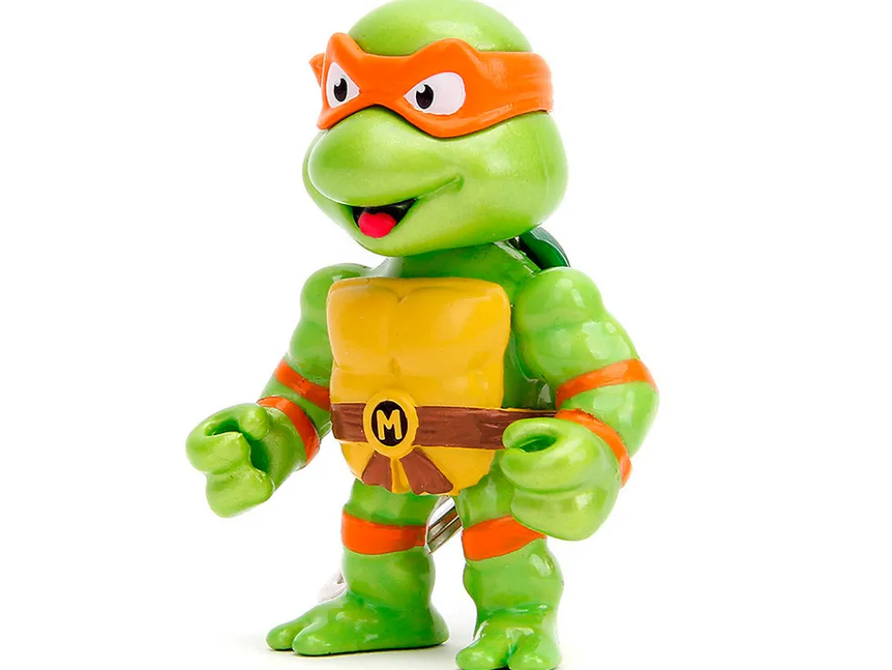 Set of 4 Diecast Figure Key Chains Teenage Mutant Ninja Turtles TV Series Metalfigs Series Diecast Models Jada 34359