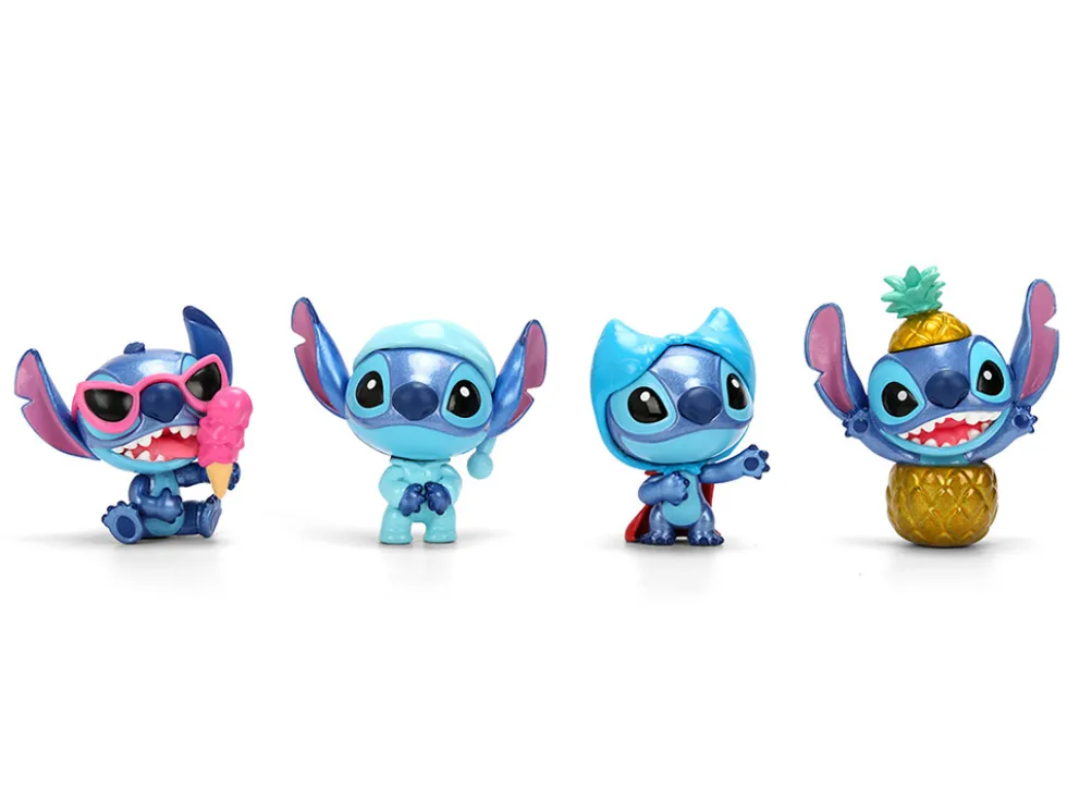 Set of 4 Diecast Figures "Disney's Stitch" Wave #3 "Metalfigs" Series Diecast models by Jada