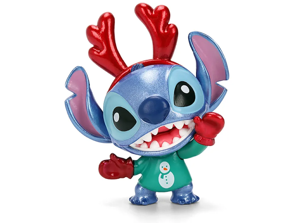Set of 4 Diecast Figures "Disney's Stitch Christmas Edition" "Metalfigs" Series by Jada