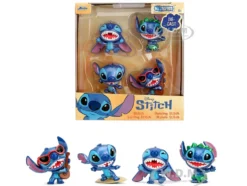 Set of 4 Diecast Figures "Disney's Stitch" "Metalfigs" Series Diecast Models by Jada