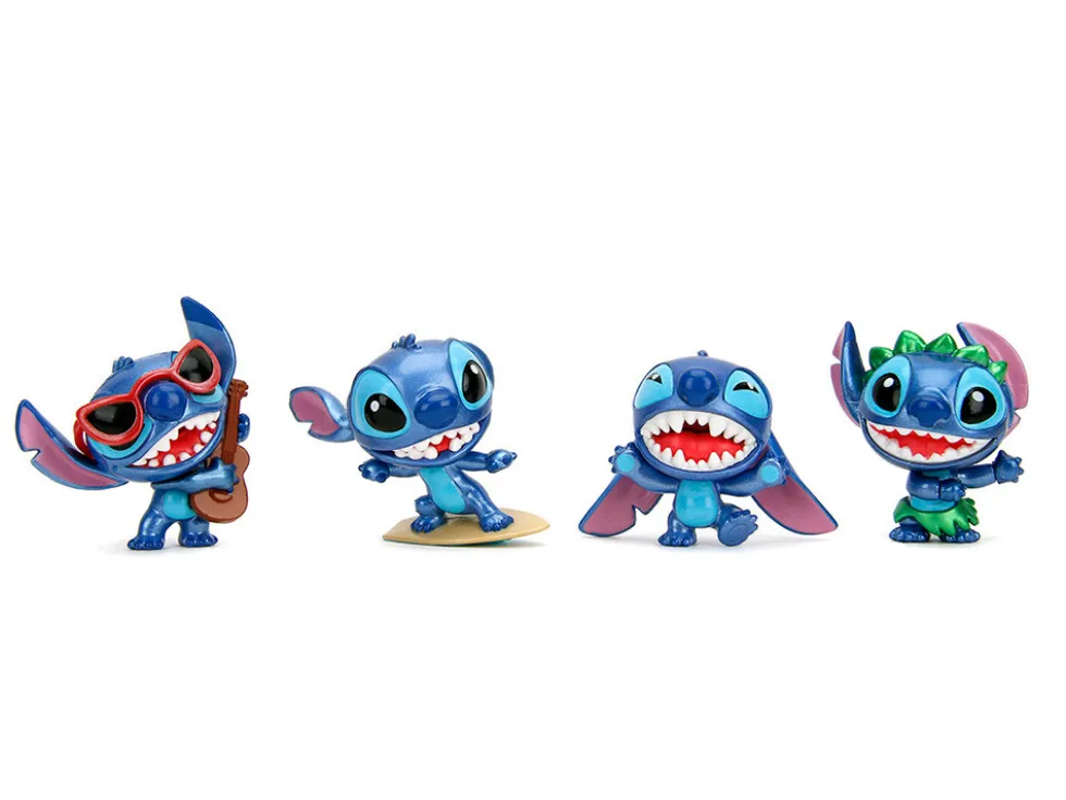 Set of 4 Diecast Figures "Disney's Stitch" "Metalfigs" Series Diecast Models by Jada
