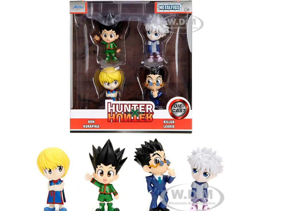 Set of 4 Diecast Figures "Hunter × Hunter" (2011-2014) TV Series "Metalfigs" Series Diecast Models by Jada