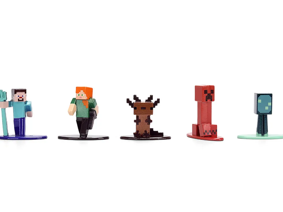 Set of 12 Diecast Figures "Minecraft" Video Game "Nano Metalfigs" Series Diecast Models by Jada