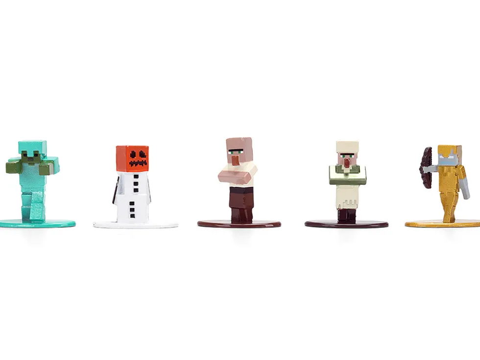 Set of 12 Diecast Figures "Minecraft" Video Game "Nano Metalfigs" Series Diecast Models by Jada