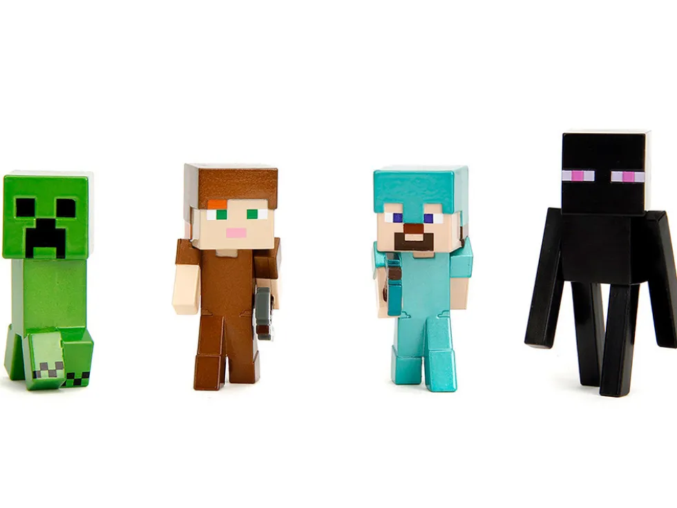 Set of 4 Diecast Figures "Minecraft" Video Game Wave 3 "Metalfigs" Series Diecast models by Jada
