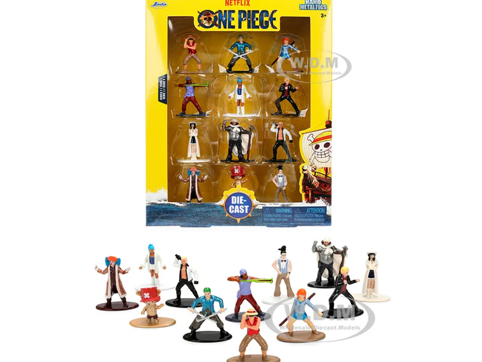 Set of 12 Diecast Figures "One Piece" (2023-Current) TV Series "Nano Metalfigs" Series Diecast Models by Jada