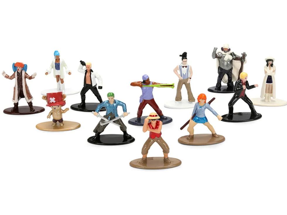 Set of 12 Diecast Figures "One Piece" (2023-Current) TV Series "Nano Metalfigs" Series Diecast Models by Jada