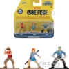 Set of 3 Diecast Figures "One Piece" (2023-Current) TV Series "Nano Metalfigs" Series Diecast Models by Jada