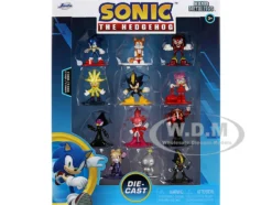 Set of 12 Diecast Figures "Sonic The Hedgehog" Video Games "Nano Metalfigs" Series Diecast Models by Jada