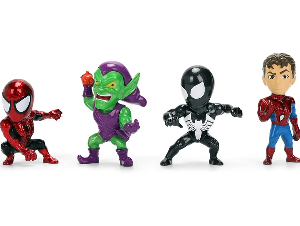 Set of 4 Diecast Figures "Spider-Man" Wave 3 "Metalfigs" Series Diecast models by Jada