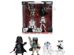 Set of 4 Diecast Figures "Star Wars" Movie Franchise "Metalfigs" Series Diecast Models by Jada
